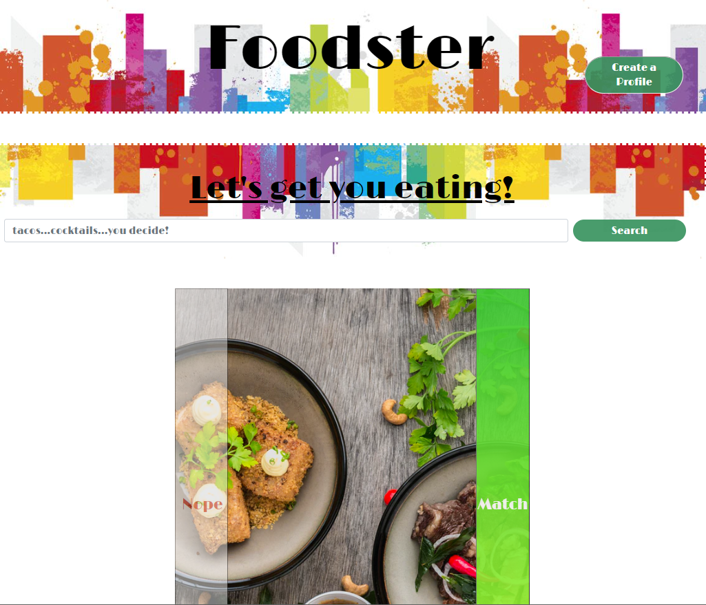 Foodster project image.